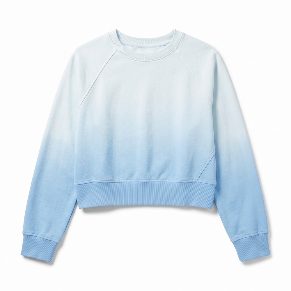 Athleta Girl XXL 16 Blue Ombre Sweatshirt Navy Hoodie Cream Tee Womens Casual